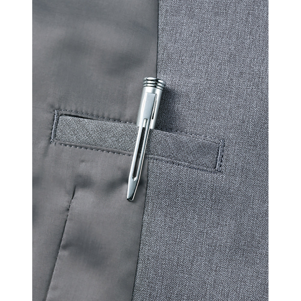 【M】The Enroy Professional グレー ベスト 伊ロロピアーナ社 365 ベスト グレー無地 ツイル | ONLY ONLINE STORE