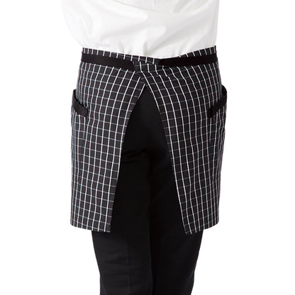 チェック柄ショートエプロン