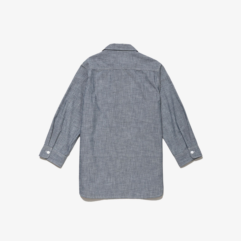 Leeメンズシャンブレー七分袖シャツ